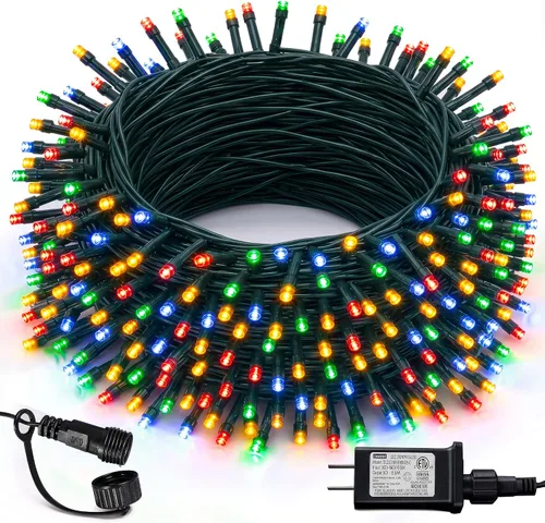 Vista 19 de Dazzle Bright - Guirnalda de luces para Halloween, 300 LED, 100 pies, 8 modos de iluminación, decoraciones para carnaval, jardín, exteriores y patio