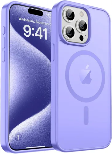 Vista 348 de zapica Funda magnética para iPhone Air, con protector de pantalla de vidrio templado, compatible con MagSafe, translúcida mate, a prueba de golpes