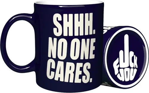 Vista 7 de Taza de cerámica grabada - SHHH. A Nadie le importa con divertido diseño de fondo - Taza de café de regalo sarcástica divertida