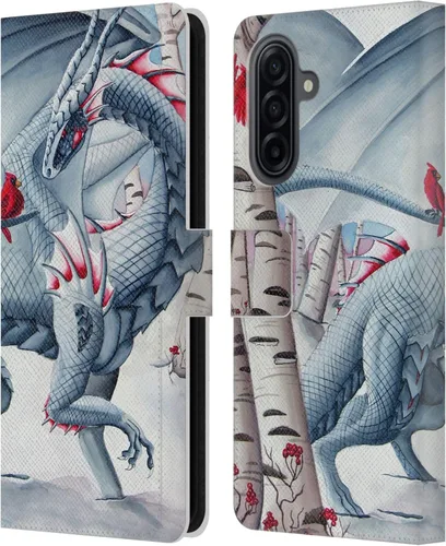 Vista 327 de Head Case Designs Officially Licensed Carla Morrow Galactic Entrancement Dragons Leather Wallet Case Compatible with Samsung Galaxy A07 4G