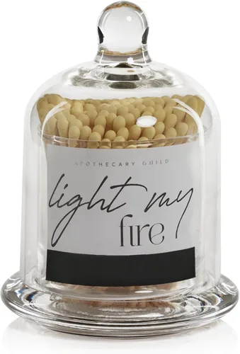 Vista 10 de Zodax Apothecary Guild Light My Fire Matches con cúpula de cristal, 3 pulgadas/150 unidades, palo negro con punta verde