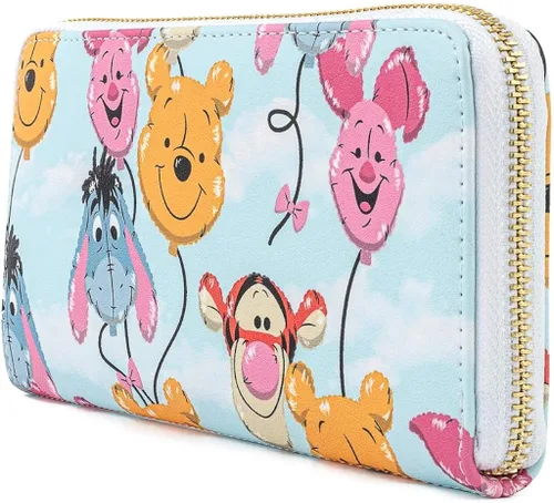 Vista 3 de Loungefly x Disney Winnie The Pooh Balloon Friends - Cartera con cremallera alrededor Multi Americano
