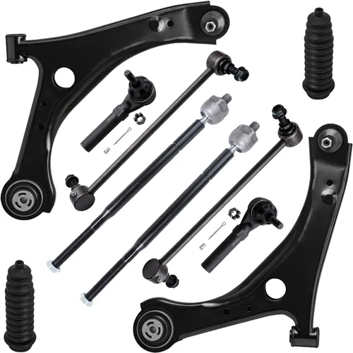 Vista 8 de Detroit Axle - Kit de suspensión delantera de 10 piezas para Chevrolet Trailblazer GMC Envoy 2004-2007 2005 2006 Soportes de brazo de control