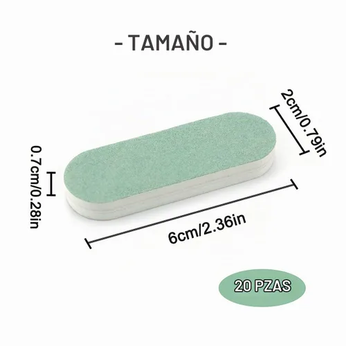 Vista 2 de 20 barras de pulido rectangulares de plástico plateado de 2.4 x 0.78 pulgadas de doble cara para joyería