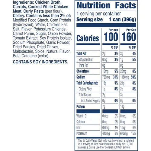 Vista 2 de Progresso Sopa de pollo casera sin gluten, 14 oz. Curly Gluten-Free Pasta, White Meat Chicken, Carrots & Celery, No Artificial Flavors, No