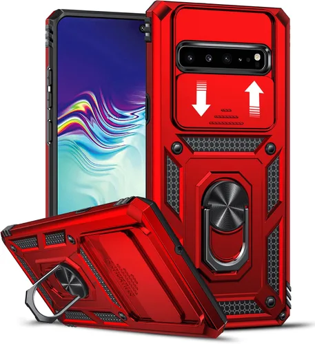 Vista 93 de LeYi Funda para Samsung Galaxy A05 (no compatible con A05S) con protector de pantalla y protector de lente de cámara, funda resistente de grado Negro