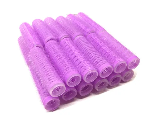 Vista 6 de Paquete de 24 mini rodillos pequeños para el cabello, con ventilación y agarre automático (azul)