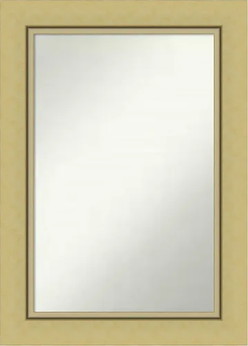 Vista 102 de Amanti Art Landon Gold Espejo de baño, espejo de pared o espejo de tocador de baño sobre el fregadero (26.25 x 26.25 pulgadas) Espejo no biselado