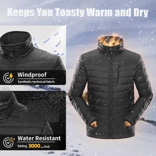 Vista 3 de 33,000ft Chaqueta acolchada ligera y plegable para hombre