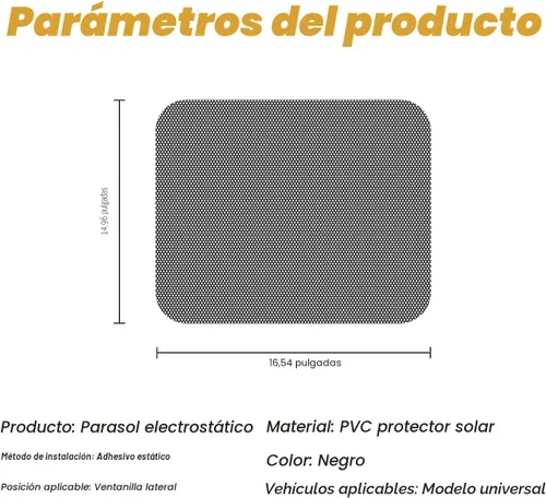 Vista 2 de Parasoles laterales para ventanas de coche, 4 piezas de películas adhesivas de sujeción estática, protector de rayos UV y privacidad, reutilizables