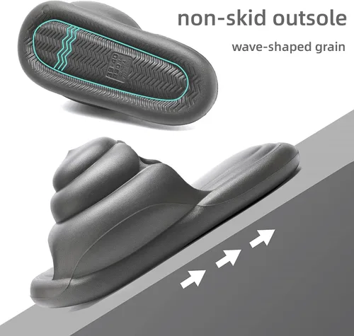 Vista 5 de Lindas pantuflas impermeables para mujeres y hombres, cómodas sandalias impermeables unisex para interiores y exteriores, divertido regalo de broma