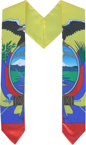 Vista 2 de Del Mex Bufanda de graduación con bandera de país y estola, orgullo de graduados Argentina
