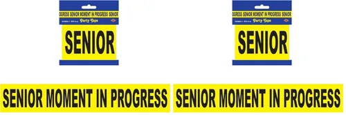 Vista 2 de Cinta para fiesta de Senior Moment In Progress 3" x 20' 1/Pkg