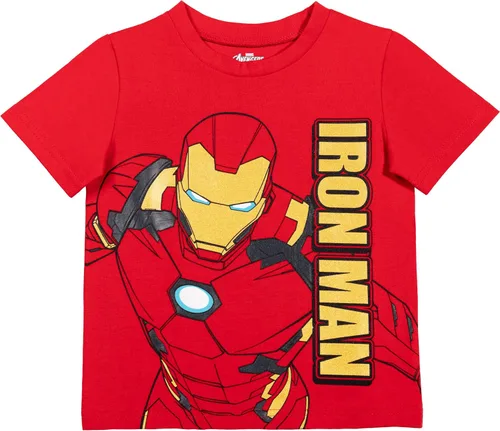 Vista 5 de Marvel Avengers Black Panther Captain America Iron Man Little Boys 4 Pack Graphic T-Shirts