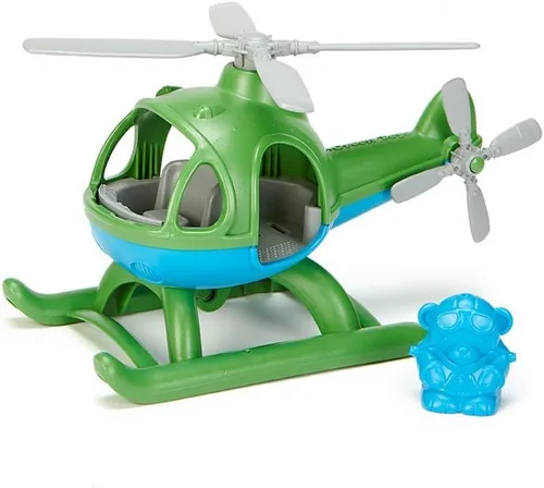 Vista 2 de Green Toys Helicóptero, Verde/Azul