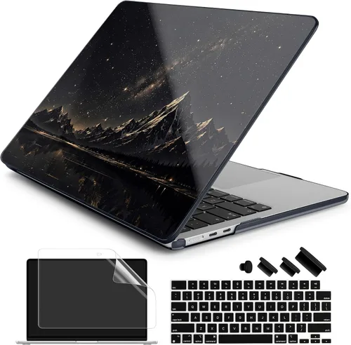 Vista 29 de Batianda Estuche Premium para Nuevo MacBook Air de 15 Pulgadas 2025 M4 2024 2023 con Chip M3 M2 Modelo A3241/A3114/A2941, Estuche Protector de Olas