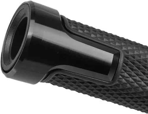 Vista 6 de 7/8 '' 0.866 in motocicleta CNC aluminio Powersports manillar Grips con extremos de agarre para YZF R1 R3 R6 R25 R15 R125 600R negro