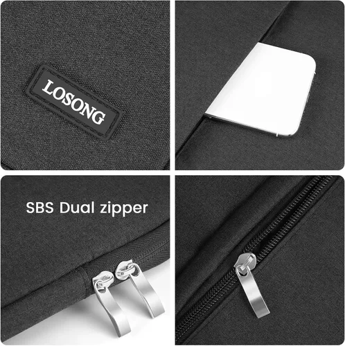 Vista 4 de Funda para monitor portátil de 15.6 pulgadas, funda protectora de transporte para la mayoría de monitores de 16.1/15.6 pulgadas, bolsa portátil
