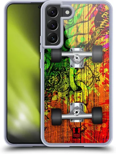 Vista 10 de Head Case Designs Flight Skateboards Gel Case [Military Grade Protection] Compatible with Samsung Galaxy S22+ 5G and Compatible with MagSafe
