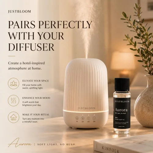 Vista 7 de Colección de aceites difusores de aroma de hotel de lujo, 0.7 fl oz de aceites aromáticos para difusores sin agua, serie de aromas para hogar