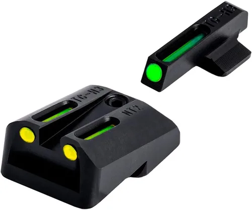 Vista 9 de Truglo TFO Tritio y mira de pistola de fibra óptica Juego de mira nocturna delantera y trasera compacta duradera de alta visibilidad, compatible