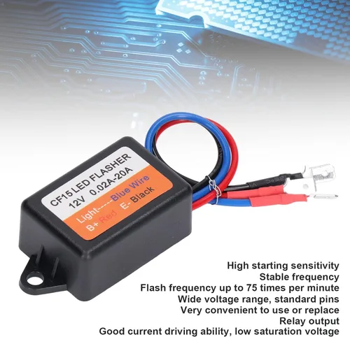 Vista 7 de Relé estroboscópico LED, controlador estroboscópico de flash, buena capacidad de conducción de corriente 12V, potente impermeable, bajo voltaje