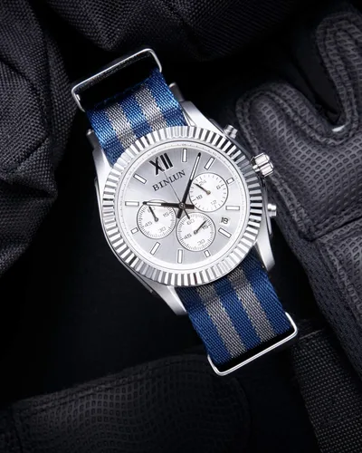 Vista 5 de BINLUN Correa de reloj de nailon multicolor de repuesto para hombres y mujeres