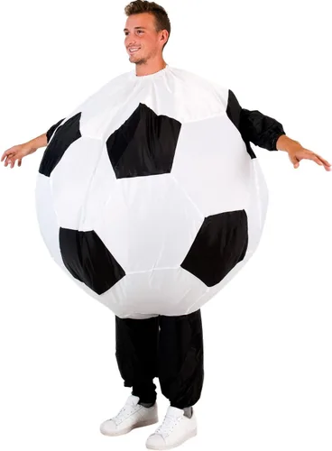 Vista 2 de Disfraz inflable de balón de fútbol