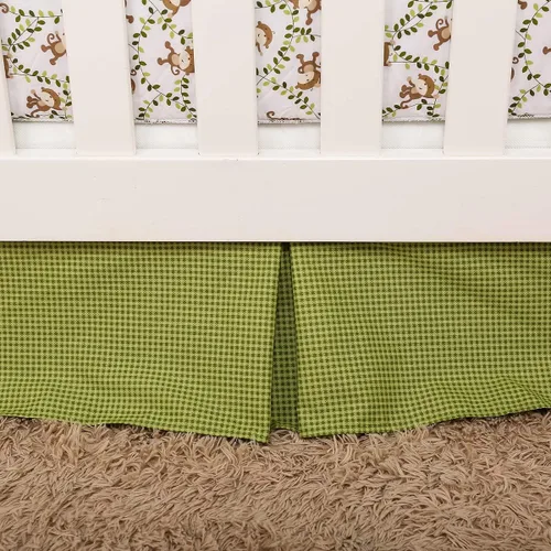 Vista 4 de Brandream Juego de sábanas para cuna de la selva para bebés, niños pequeños, 100% algodón, estampado botánico de mono animal, juego de sábanas