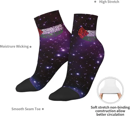 Vista 7 de GDJF Palestinian Dna Palestine Flag Ankle Socks Winter Low Cut Sports Warm Breathable Comfort Casual Socks For Mens And Womens