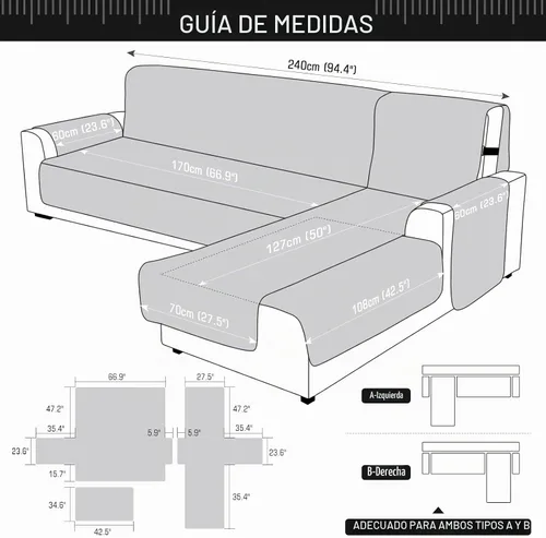 Vista 2 de TAOCOCO Fundas de Sofá Seccional 100% Impermeables en Forma de L, Fundas de Sofá de 3 Piezas, Funda de Chaise Lounge para Mascotas y Niños, Fundas