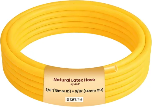 Vista 16 de Tubo de goma de látex natural de 1/4 pulgadas de diámetro exterior (0.236 in) x 1/8 pulgadas de diámetro interior (0.118 in) tubo de catapulta tubo