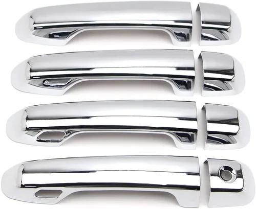 Vista 4 de Dreamseek - Funda para manija de puerta para Toyota Land Cruiser Prado J150 J200 LC200 Lexus GX460 2010-2022 Moldura de cromo para decoración