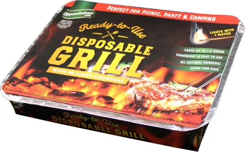 Vista 2 de Parrilla de carbón desechable para llevar, lista para usar, fácil de encender Kosher (1)