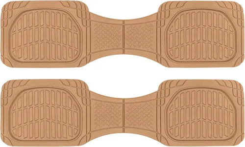 Vista 9 de Motor Trend Premium FlexTough Alfombrillas de piso traseras de goma Deep Dish, Alfombrillas de piso de ajuste universal para todo tipo de clima