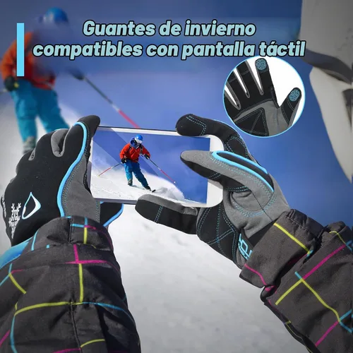 Vista 5 de HANDLANDY Guantes de trabajo de invierno, 3M Thinsulate impermeable con aislamiento para hombres y mujeres