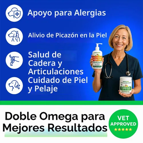 Vista 2 de Omega 3 + Aceite de pescado para perros - Apoyo para la piel y el pelaje