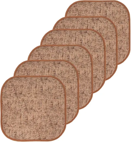 Vista 103 de Sweet Home Collection Cojines de espuma viscoelástica para silla, antideslizantes, diseño de panal de abeja, 16 x 16 pulgadas, paquete de 2