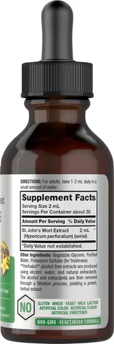 Vista 2 de Horbäach St Johns Wort Tintura 2 onzas líquidas Sin alcohol