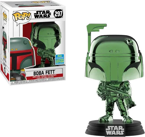 Vista 2 de Funko 41901 Pop Disney: Star Wars - Convención de verano de Boba Fett (cromo verde)
