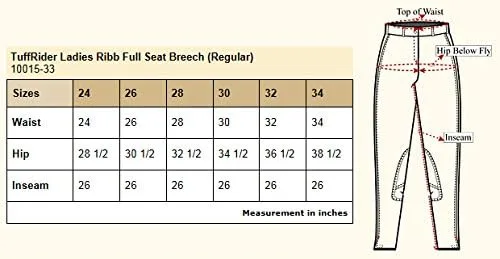Vista 3 de TuffRider Pantalones de asiento completo Ribb para mujer (regular)