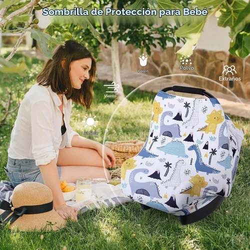 Vista 6 de Rquite Funda para Asiento de Coche Todo en Uno para Bebé, Fundas para Asiento de Coche para Niña y Niño, Funda Elástica y Suave para Asiento