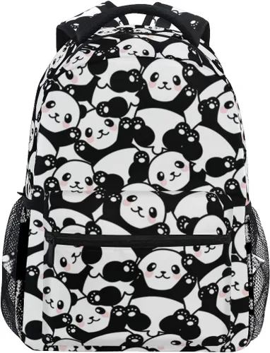 Vista 29 de ATTX Linda mochila con diseño de panda para niños y niñas, Panda-h, Ciclismo