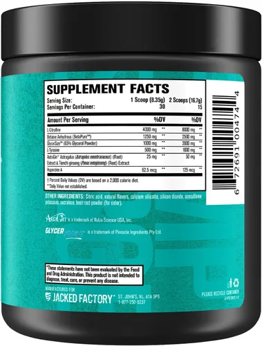 Vista 9 de Jacked Factory Pumpsurge - Preentrenamiento libre de cafeína para hombres y mujeres - Potenciador nootrópico y preentrenamiento sin estimulantes