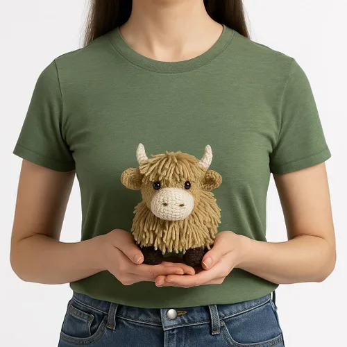 Vista 3 de LEISURE ARTS Kit de ganchillo Amigurumi Highland Cow, Bronceado, Principiante para Adultos, Kit de Animales, Crotchet