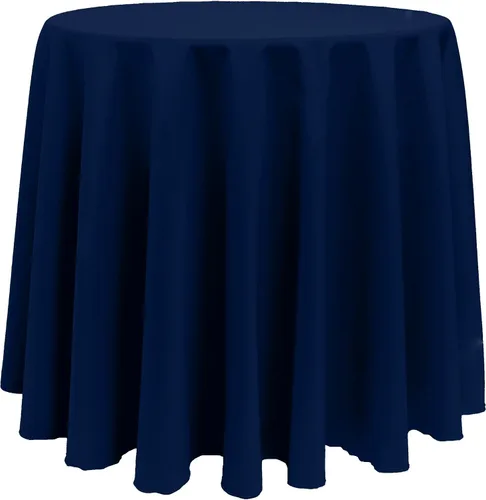 Vista 79 de Ultimate Textile 96in Round Tablecloth - Polyester Linen Table Cloth, Machine Washable, Stain & Wrinkle Resistant, Seamless Design for Events - Aqua
