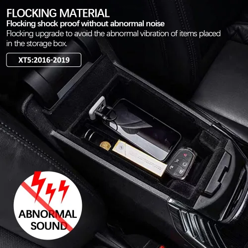 Vista 6 de para XT5, bandeja organizadora de apoyabrazos compatible con accesorios Cadillac XT5 2019 2018 2017 2016, inserto de reposabrazos
