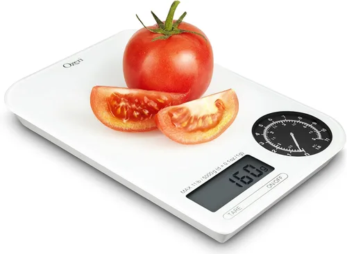Vista 5 de Ozeri ZK18-WB Rev - Báscula digital de cocina con esfera electromecánica de peso, esfera negra