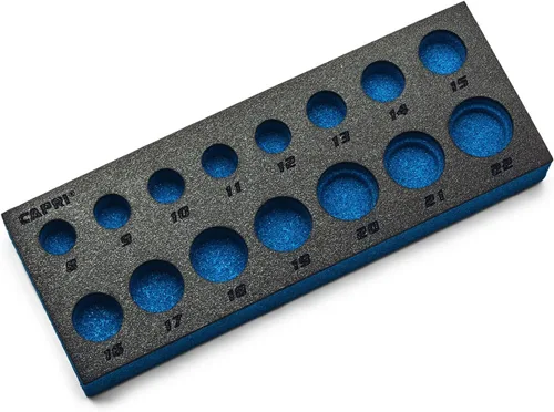 Vista 4 de Capri Tools Bandeja de mecánico para enchufes de accionamiento de 3/8 pulgadas, SAE
