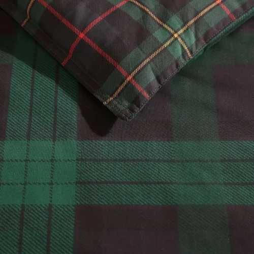 Vista 3 de Eddie Bauer - Juego de funda de edredón tamaño Queen, ropa de cama reversible de algodón con fundas a juego, juego de ropa de cama a cuadros